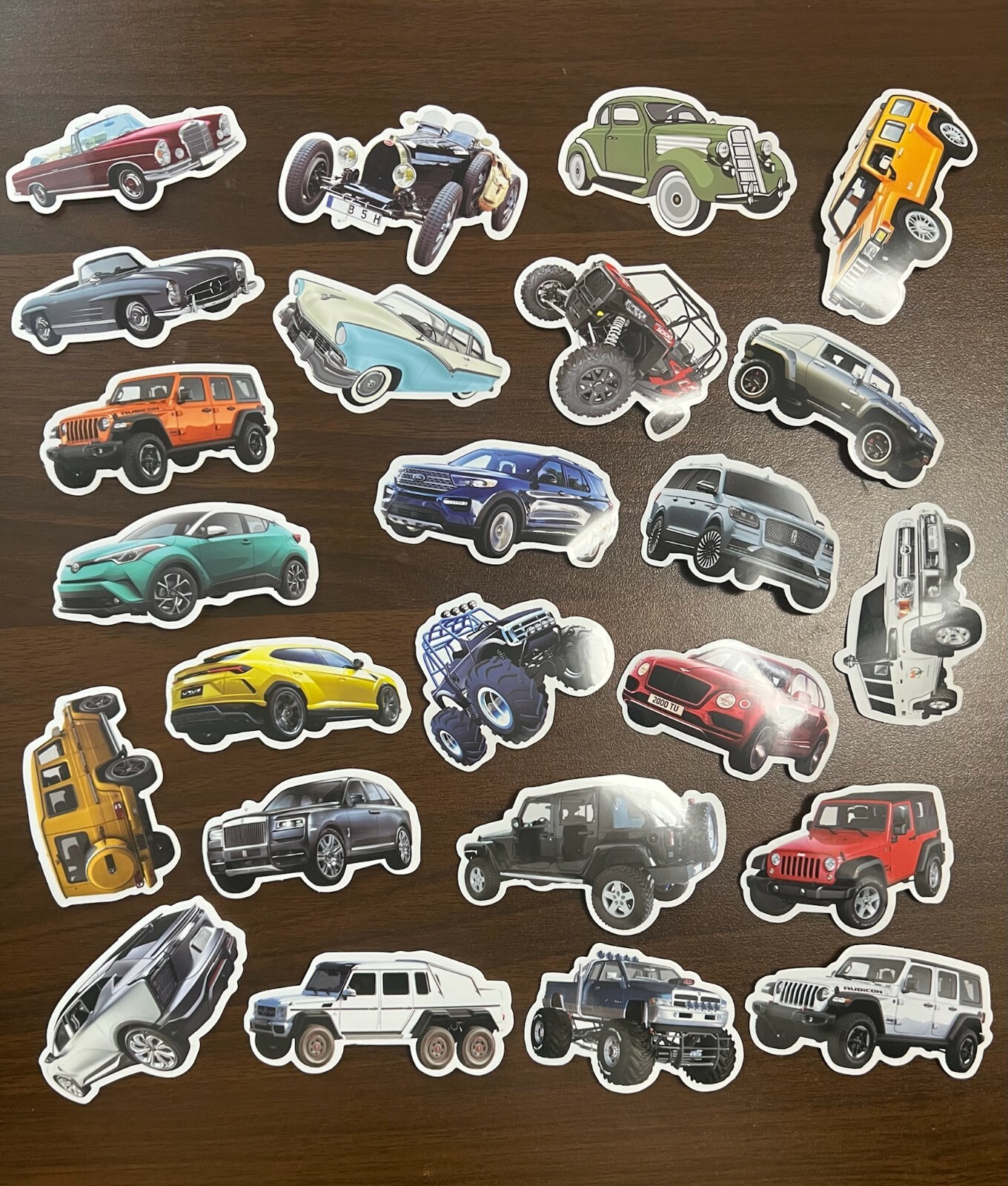 CARTOON SUV AND BUBBLE CAR ~ Stickers Pack~ anime 100 PC