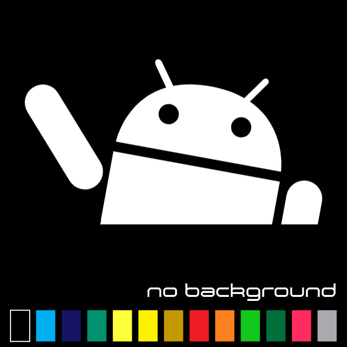 Android Waving Sticker Vinyl Decal Logo Car Truck Window Droid Cell Phone