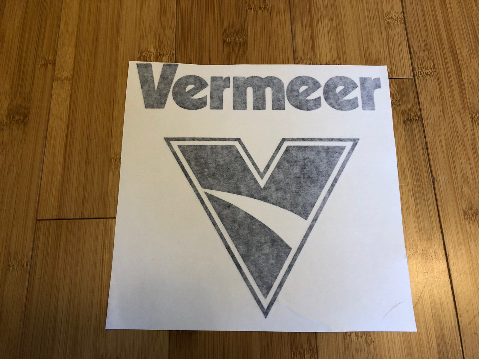 Vermeer Vinyl Decal 8” Sticker Logo Black Wood Chipper Equipment Loader 4×4