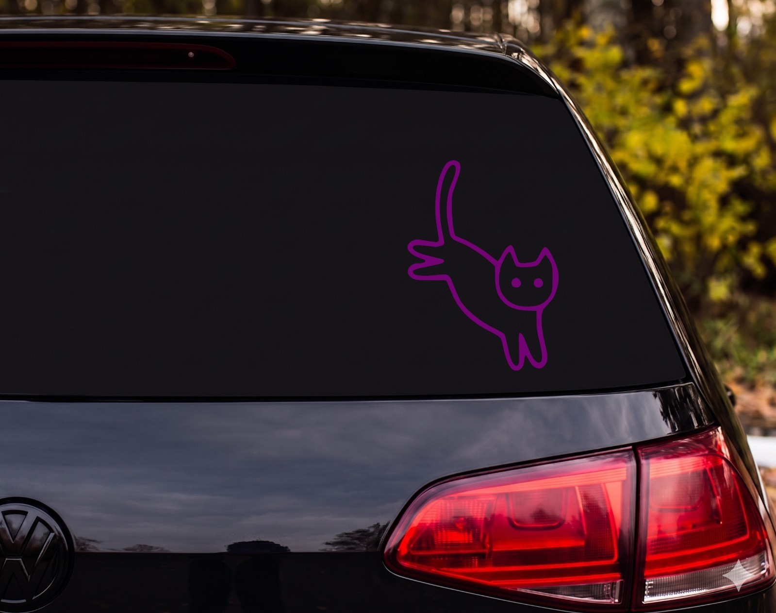 Jumping Stick Figure Cat Funny Vinyl Decal Sticker Car Laptop | Cat Lover Gift