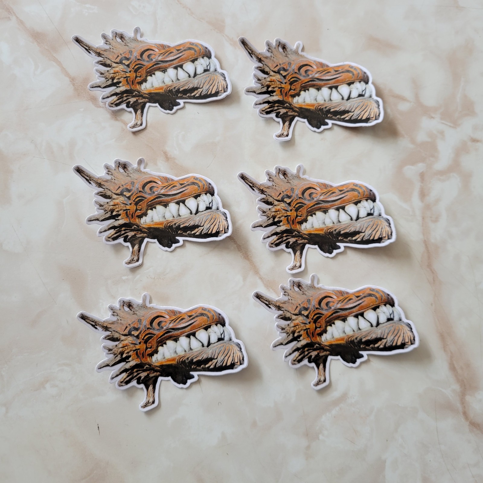 Quetzalcoatl Sticker Mexico Aztec dragon calcomania decal 3"by 2.5" Lot 6pcs