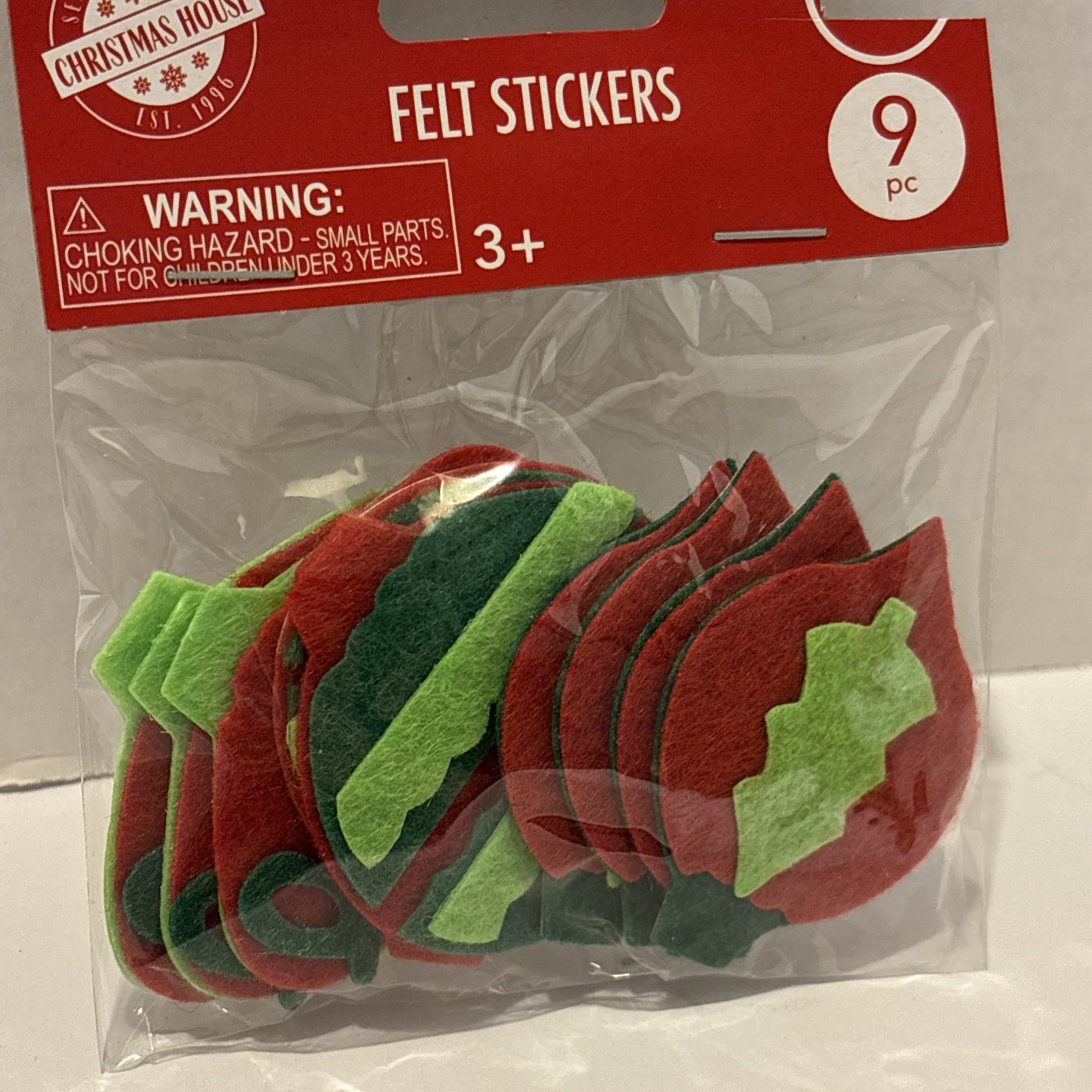 1 Pack Cute Christmas Ornament Felt Stickers—(NEW)—SHIPS IN 24HRS