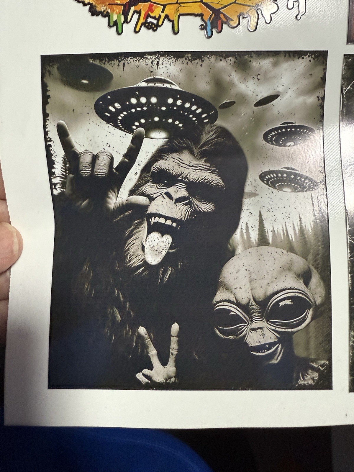 Alien Sasquatch Selfie Bigfoot Vinyl Decal