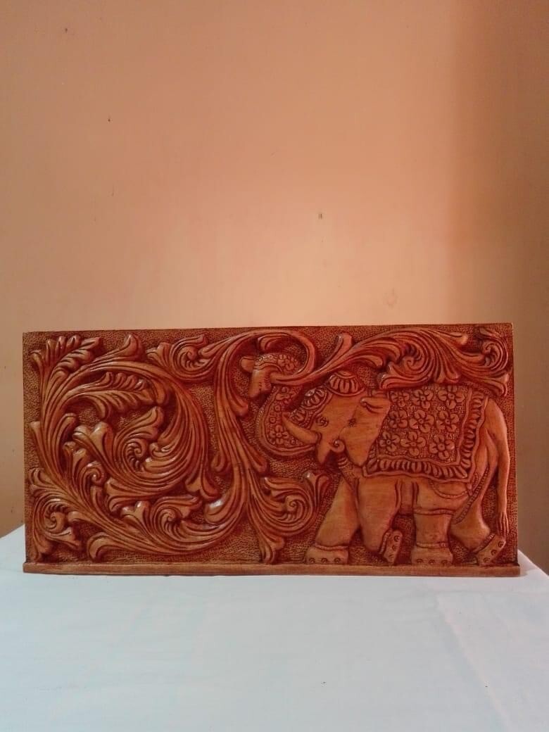 Luxury Wood Carving Wall Art Creative Design Carved Framed Home Decor