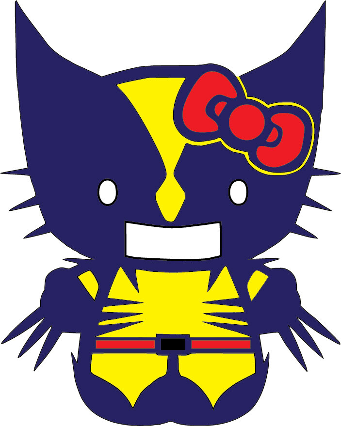 HELLO KITTY SPIDER MAN,IRON MAN,BATMAN,THOR – MANY SUPER HERO DECALS-STICKERS