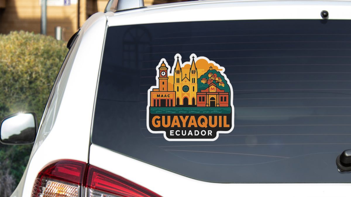 Guayaquil Ecuador Sticker Decal Vinyl Die-Cut City Skyline Landmark Design