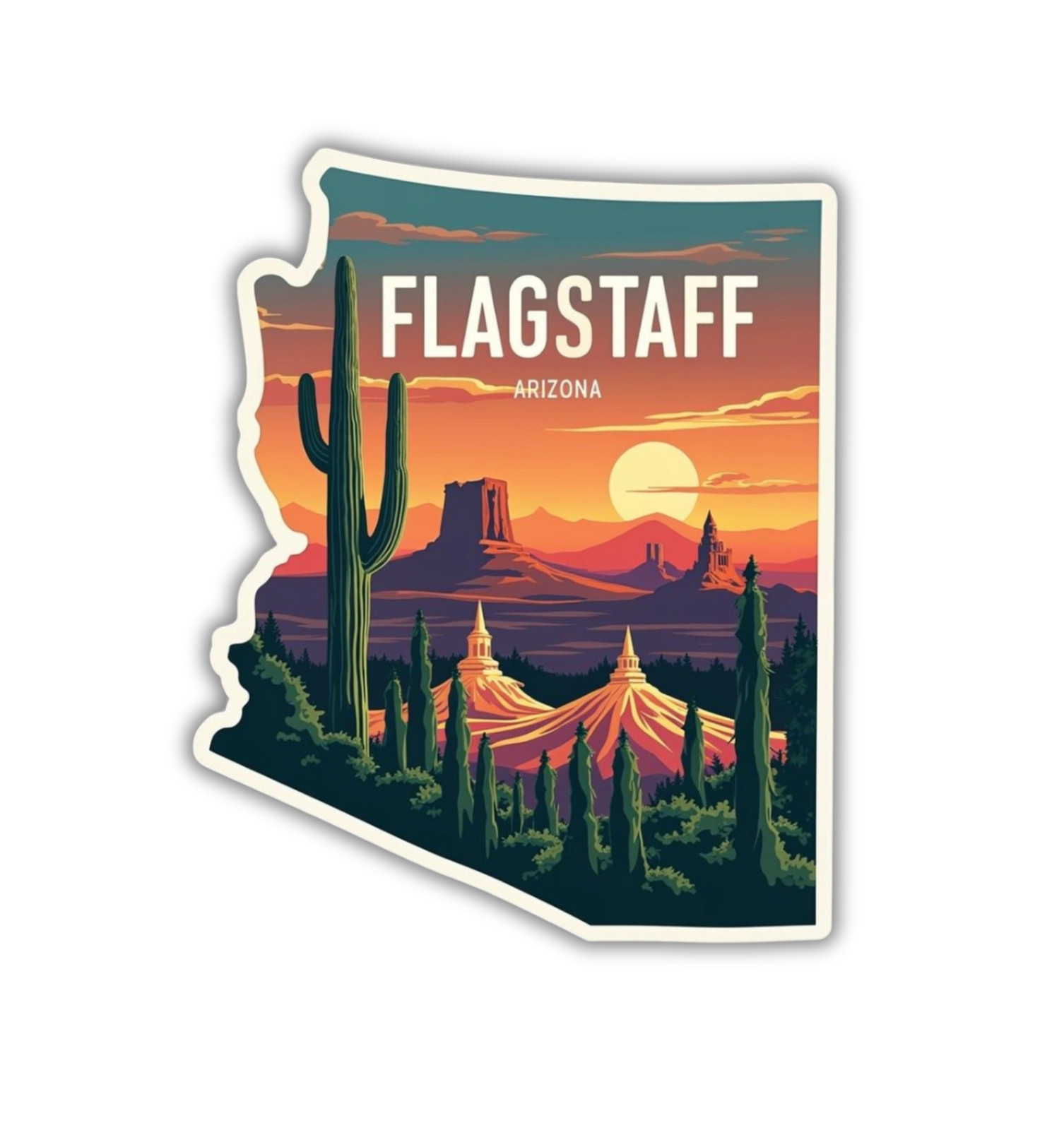 Flagstaff Arizona Fridge Magnet or Laptop Sticker