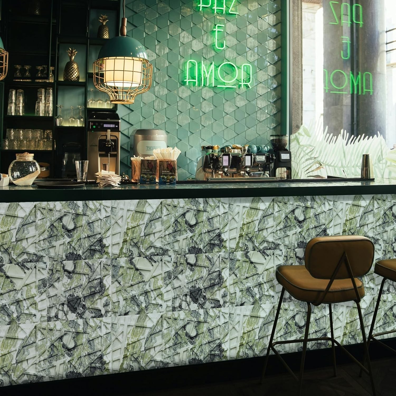 Transform Your Space with 33 Decorative 3D Wall Panels, 12"x12" Marble Style
