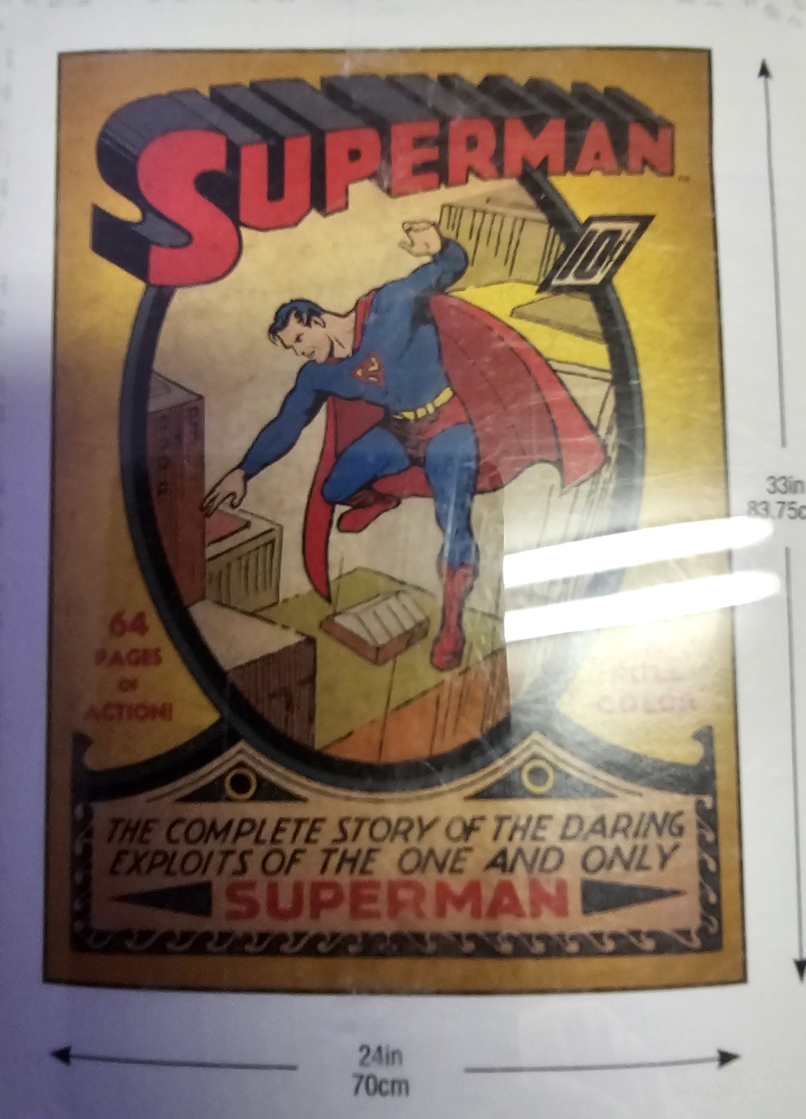 🇨🇦 New RoomMates Wall Decal DC Universe Superman #1 Comicbook Cover 24" x 33"