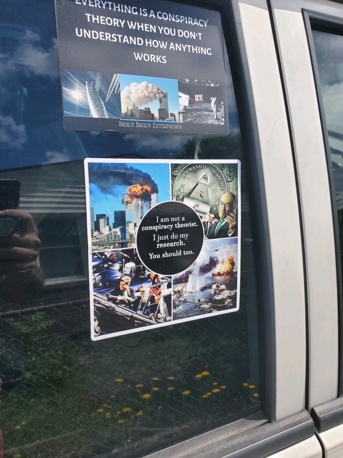 Conspiracy Theorist Stickers HUGE 6×6" Design *5* Year Warranty Made in USA 🇺🇸