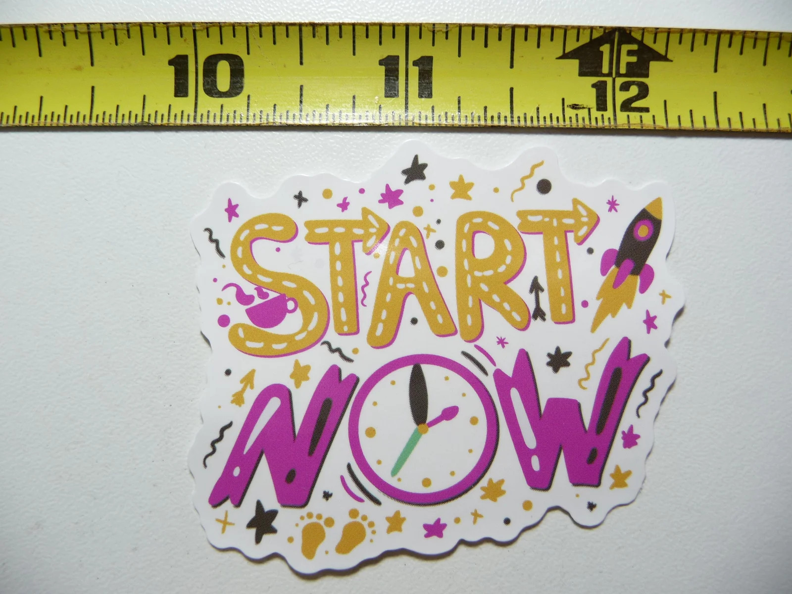 START NOW SMALL STICKER DECAL EXERCISE WEIGHTS FITNESS WEIGHTLIFTING