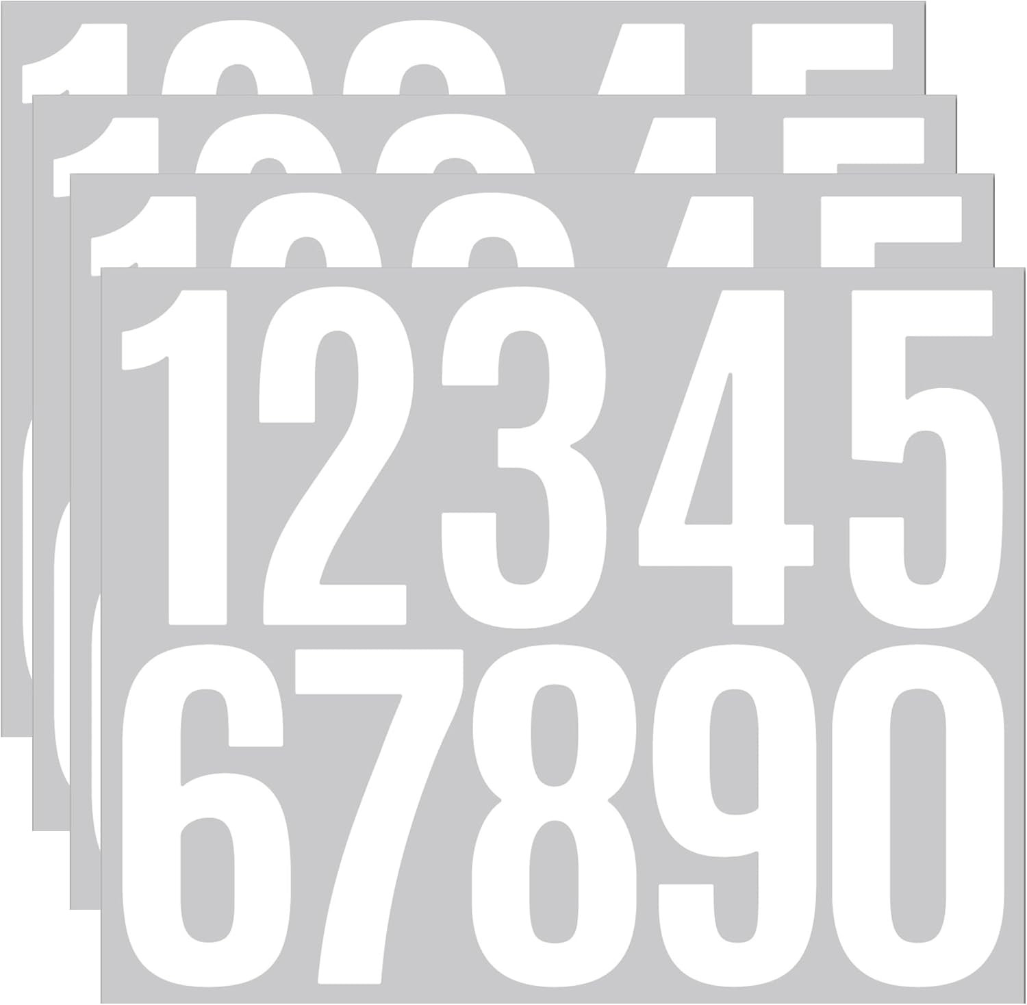 3inch Large Mailbox Numbers Stickers 4 Sheets Letter and Numbers Stickers Wat…