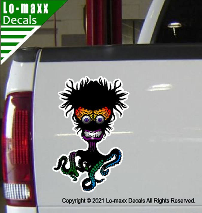 Octopus Brain Monster Superior Quality Cool Original Art Printed Vinyl Sticker
