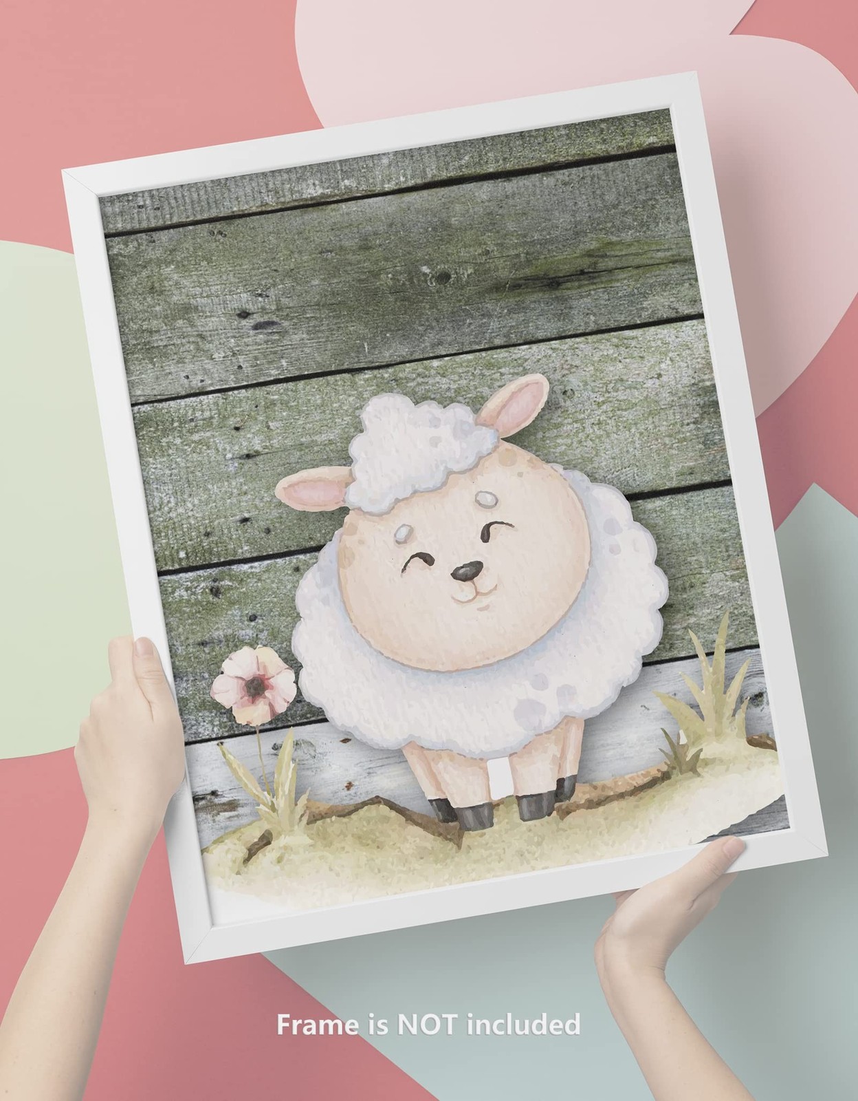 VICBOU 6 Pcs Watercolor Cute Farm Animals Wall Art Prints Nursery Decor Nurse…