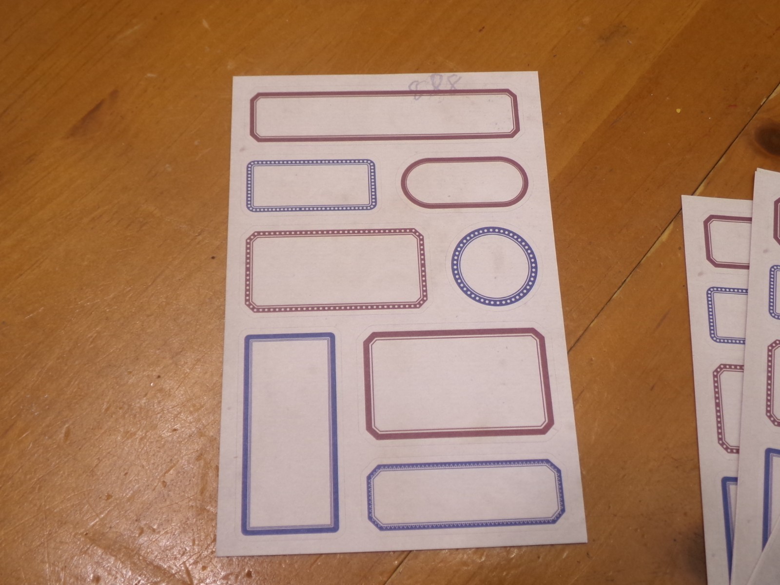 GREAT PERFECT SHEET OF GARAGE SALE BLANK SHEETS OF STICKERS VARIED FOR PRICING
