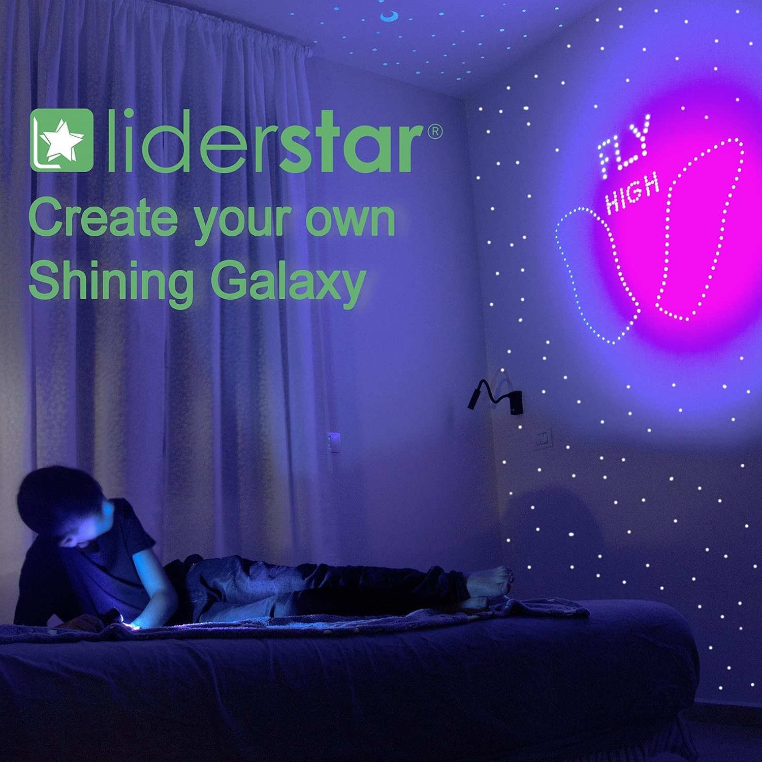 Easy Application Glow-in-the-Dark Stars and Moon Wall Stickers for Sweet Dreams