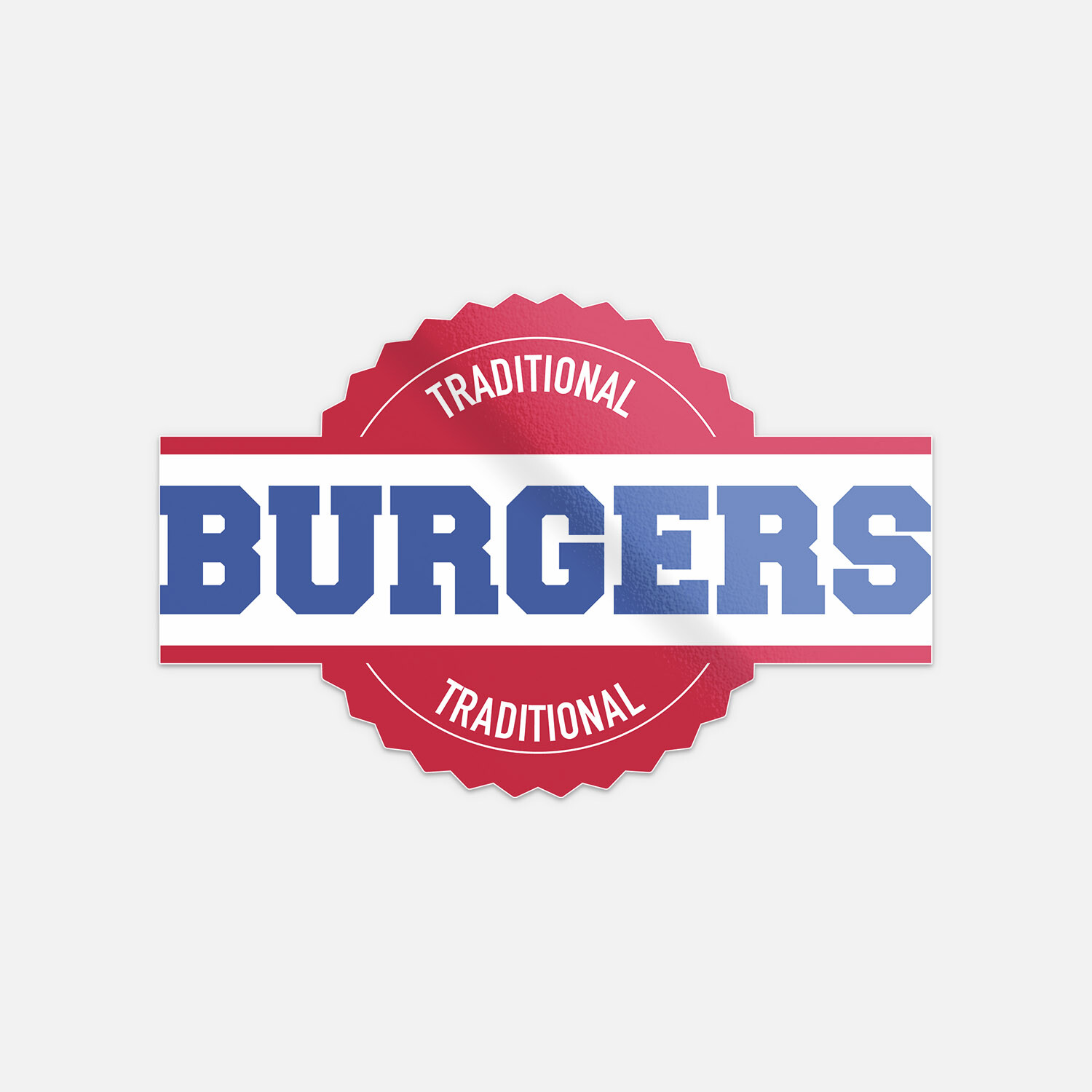 Burgers Traditional Vinyl Sticker Decal