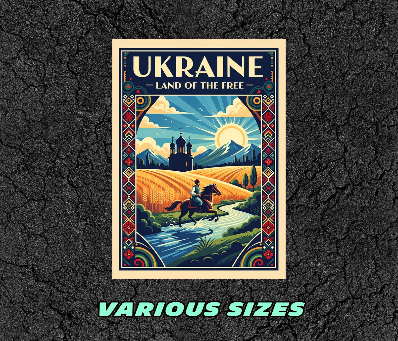 Ukraine Vintage Travel Sticker Die Cut Waterproof Vinyl Souvenir Laptop Decal