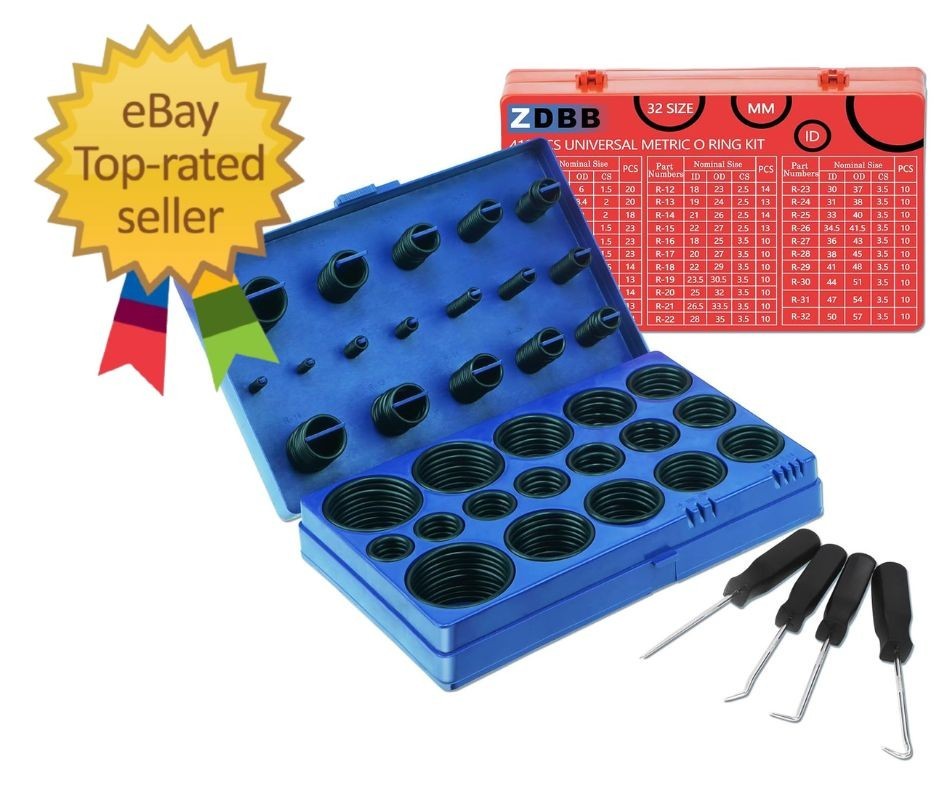 826 Pcs Universal Rubber O Ring Assortment Kit in Inch Standard SAE O-Rings And