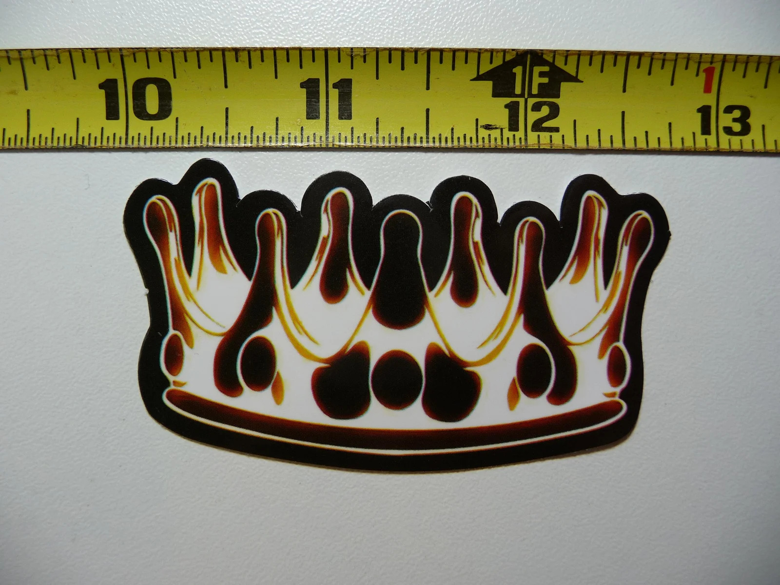 LUMINOUS CROWN KING ROYAL NEON STYLE SMALL STICKER DECAL COLORFUL FUNNY