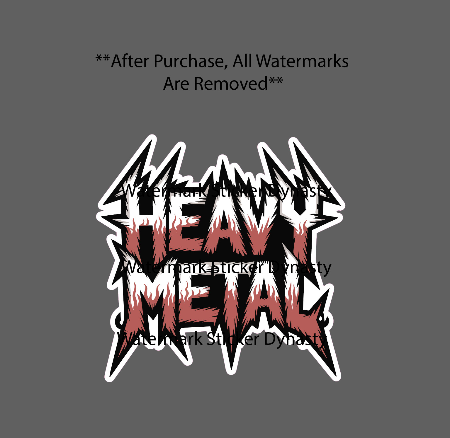 Heavy Metal Sticker Waterproof Decal Music Band Guitar Drums Gift NEW