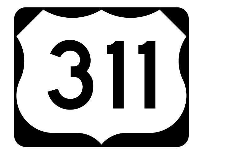 US Route 311 Sticker R2179 Highway Sign Road Sign