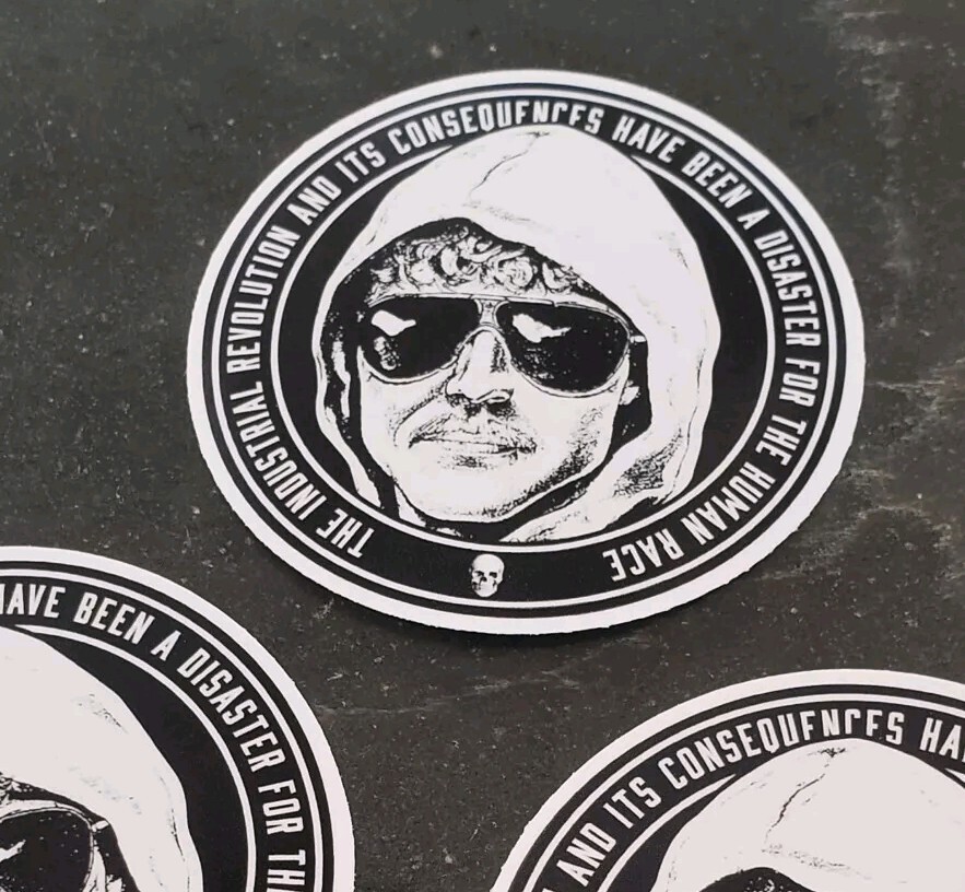 Ted Kaczynski Sticker 3×3 Inches **WORLDWIDE 🌐 SHIPPING**