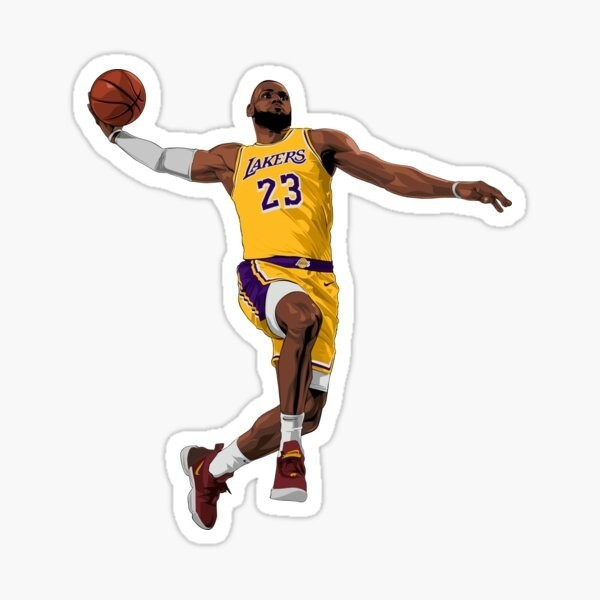 lebron james basketball nba Sticker Gloss Laminate l Waterproof uv resistant