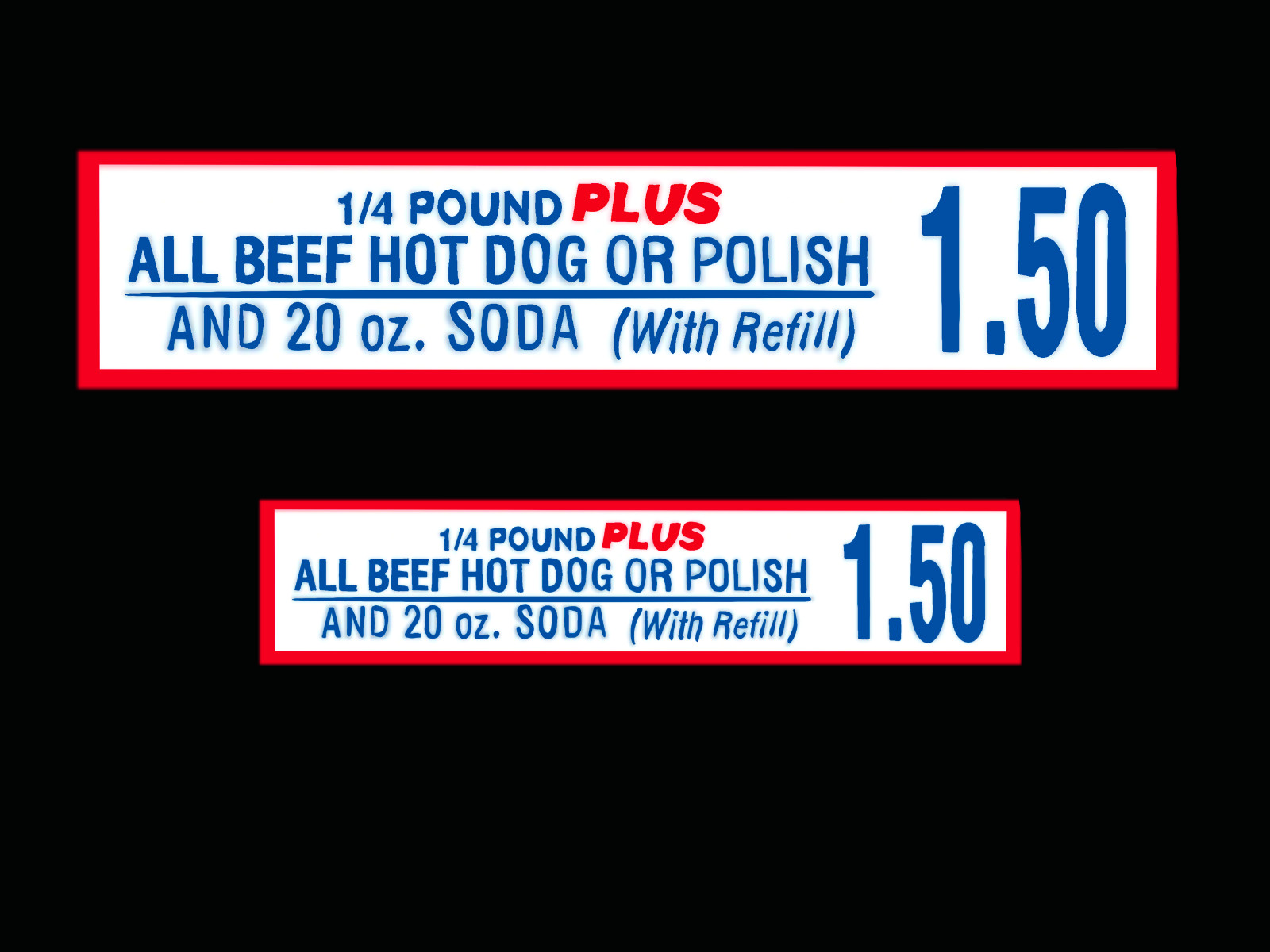 Costco Hot Dog and Soda w Refill Menu Vinyl Bumper Sticker