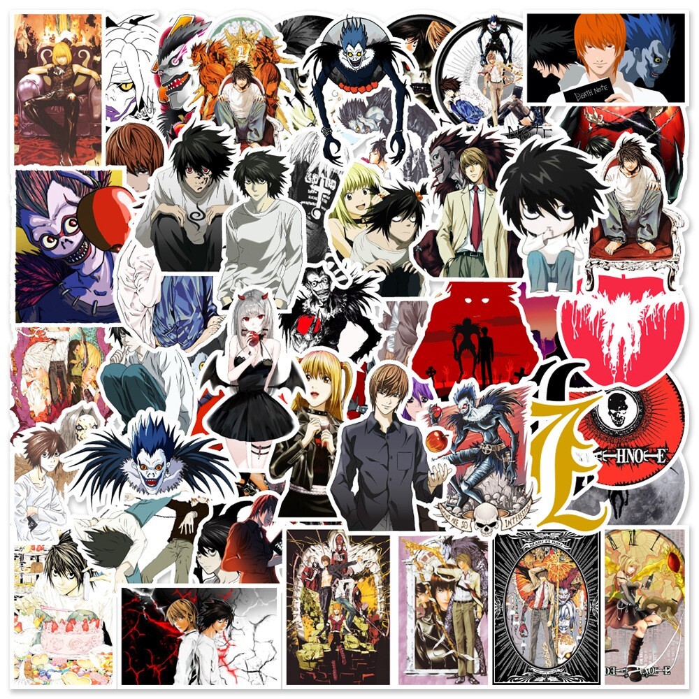50 Pcs Stickers Death Note Anime Skateboard Luggage Phone Laptop Car Auto Vinyl