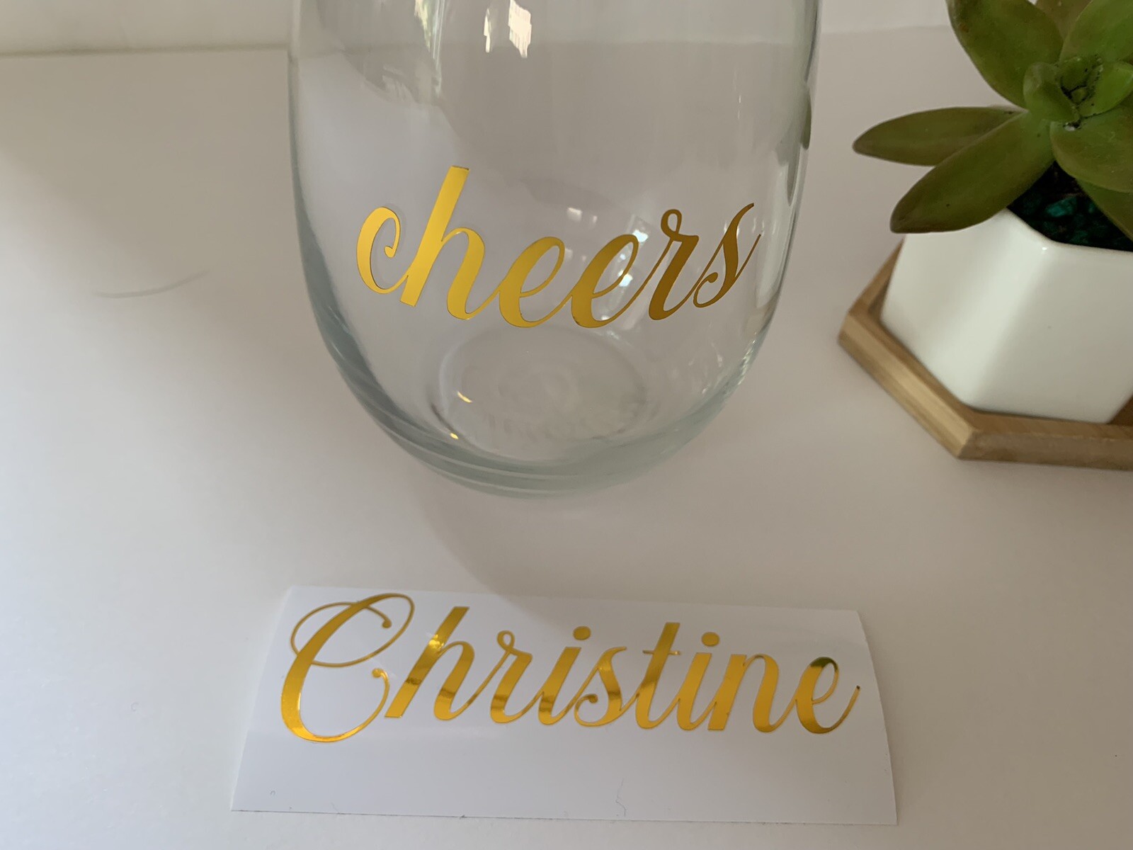 Custom Text Vinyl Lettering Sticker Decal Personalized Script Fonts In Chrome