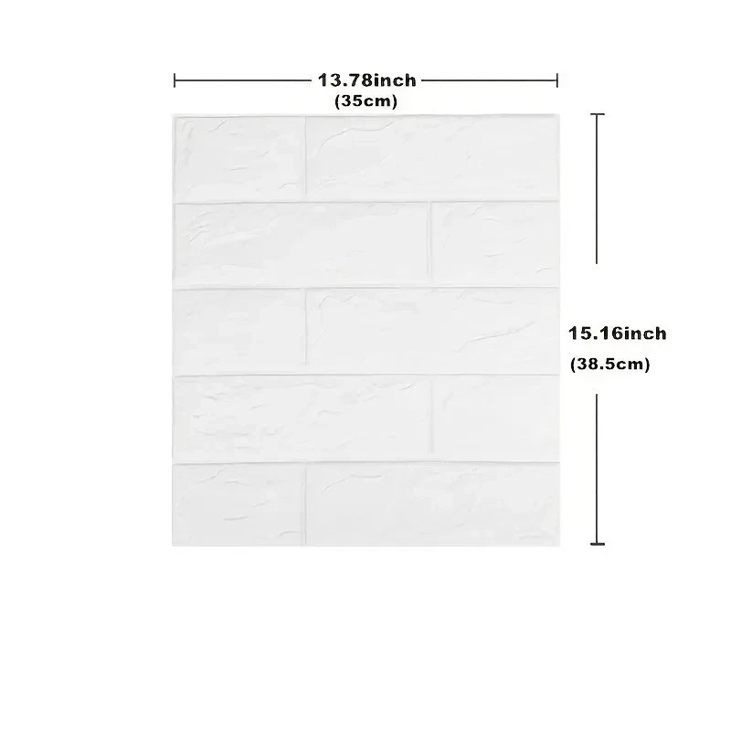 DIY 3D Brick Wallpaper Self Adhesive Foam Wall Sticker Waterproof Decor Panel