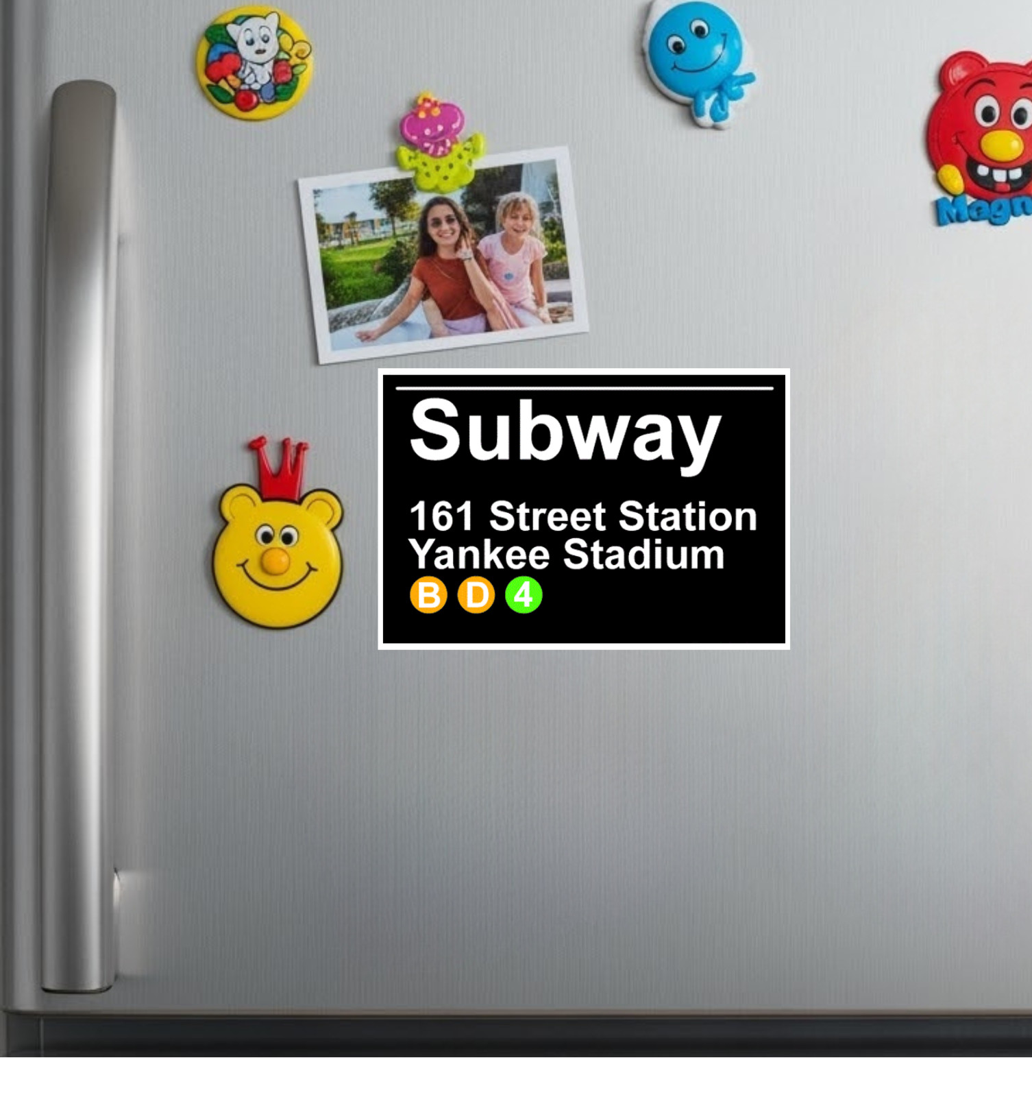 NYC Subway Signs Die Cut Glossy Fridge Magnets