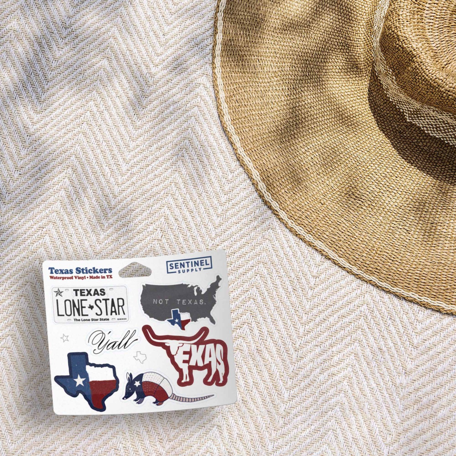 Texas Sticker Sheet – Set of 6 Mini TX Flag Decals for Laptop & Water Bottle