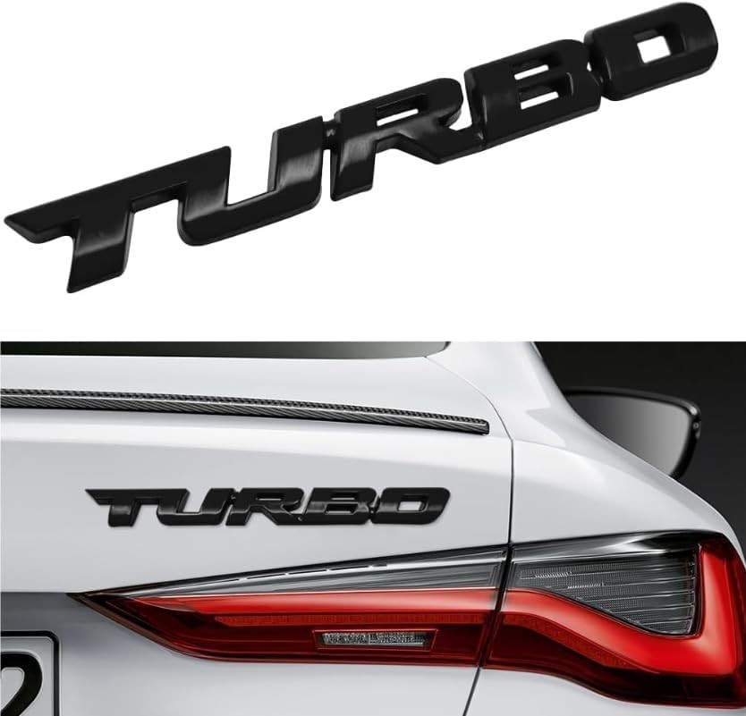 High-Quality 3D Turbo Emblem Badge for All Vehicle Types – Easy to Install