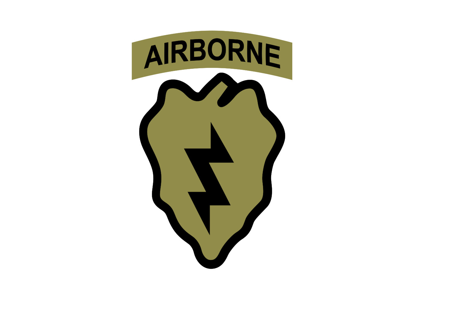 4th Infantry Brigade Combat Team Airborne Vinyl Decal/Sticker Black/Olive