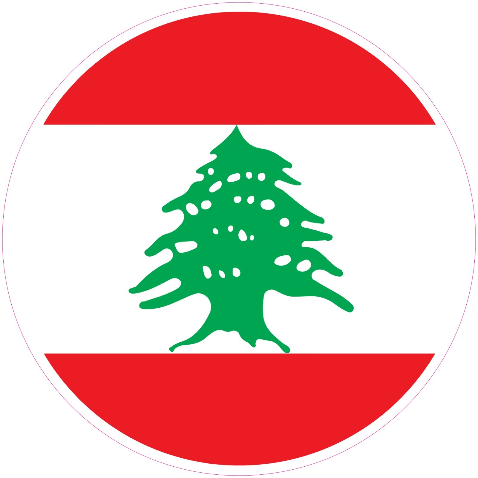 Lebanon Round Country Flag Vinyl Decal Sticker Car Truck Bumper Laptop Mug