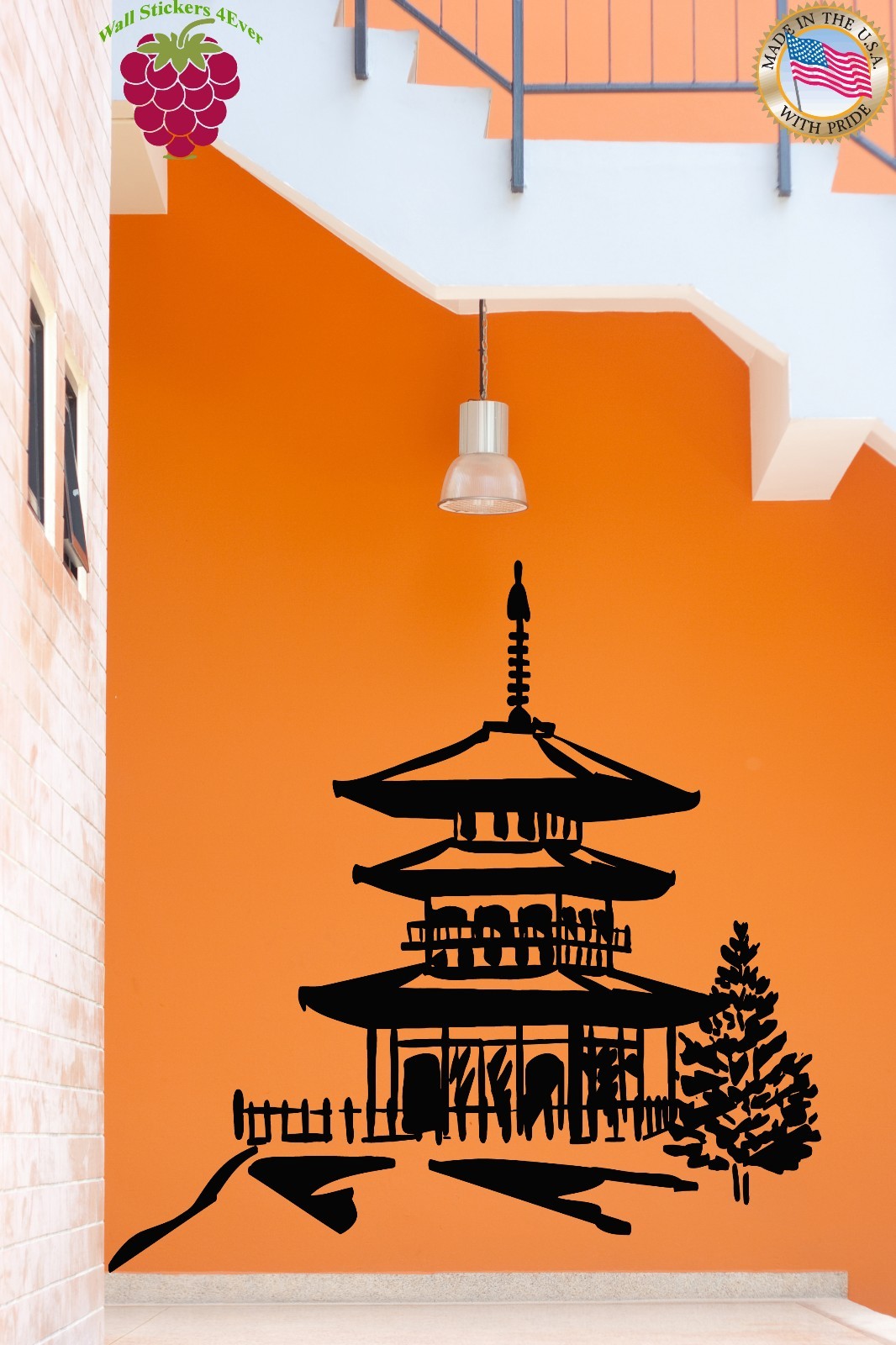 Wall Stickers Vinyl Decal Pagoda Chinese Oriental Temple Religion Decor (z2031)