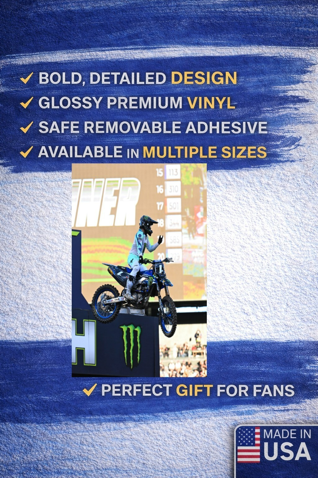 Haiden Deegan Supercross Wall Vinyl Decal Poster Print Removable Adhesive Back