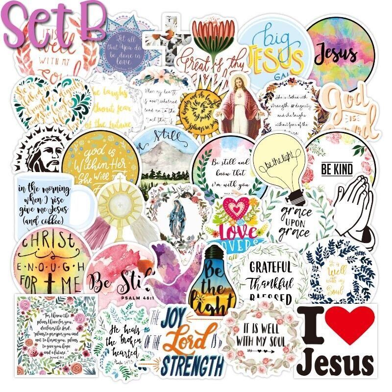 INSPIRATIONAL & RELIGIOUS Vinyl Stickers ~JESUS~Prayer~FAITH~Hope~LOVE~ Decals