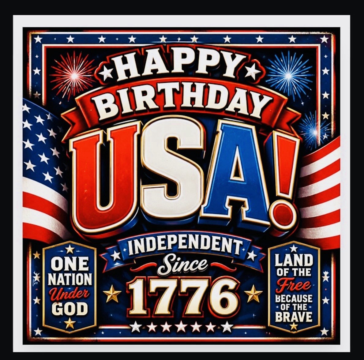 USA 250th Patriotic Birthday Celebration stickers decals