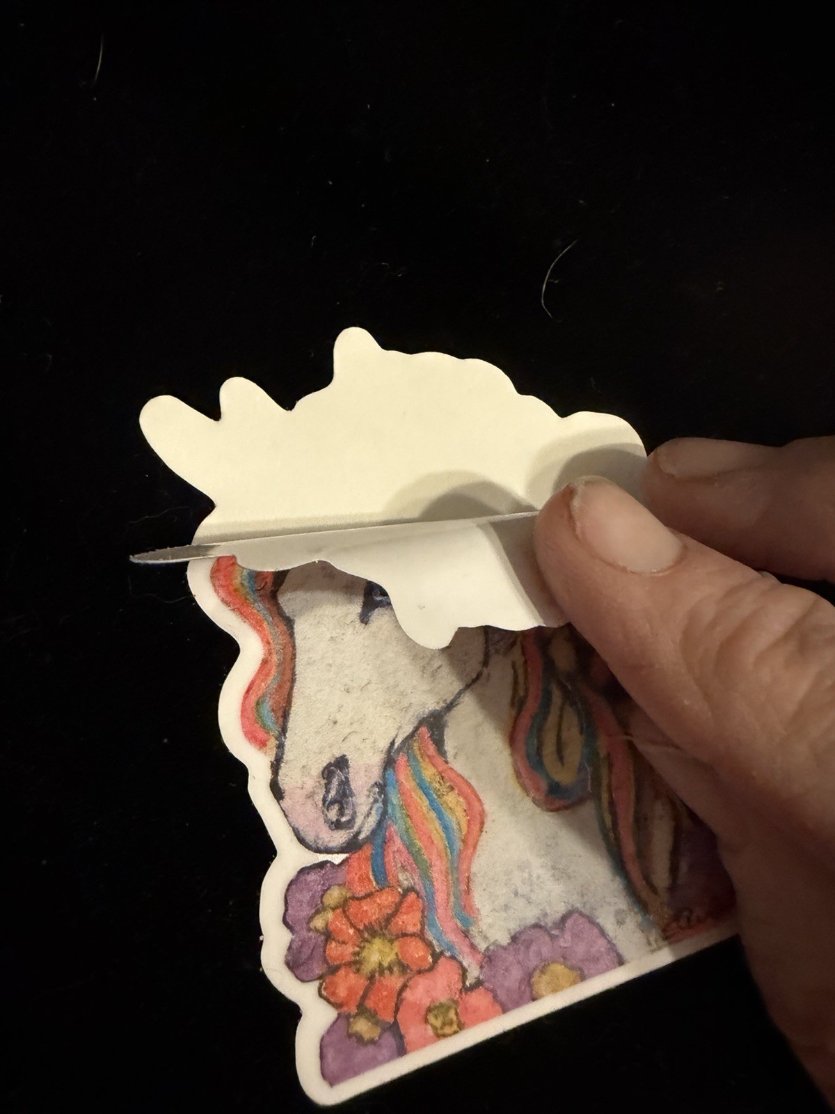 decals stickers vinyl art “Rainbow Unicorn” Printed From An Original Painting