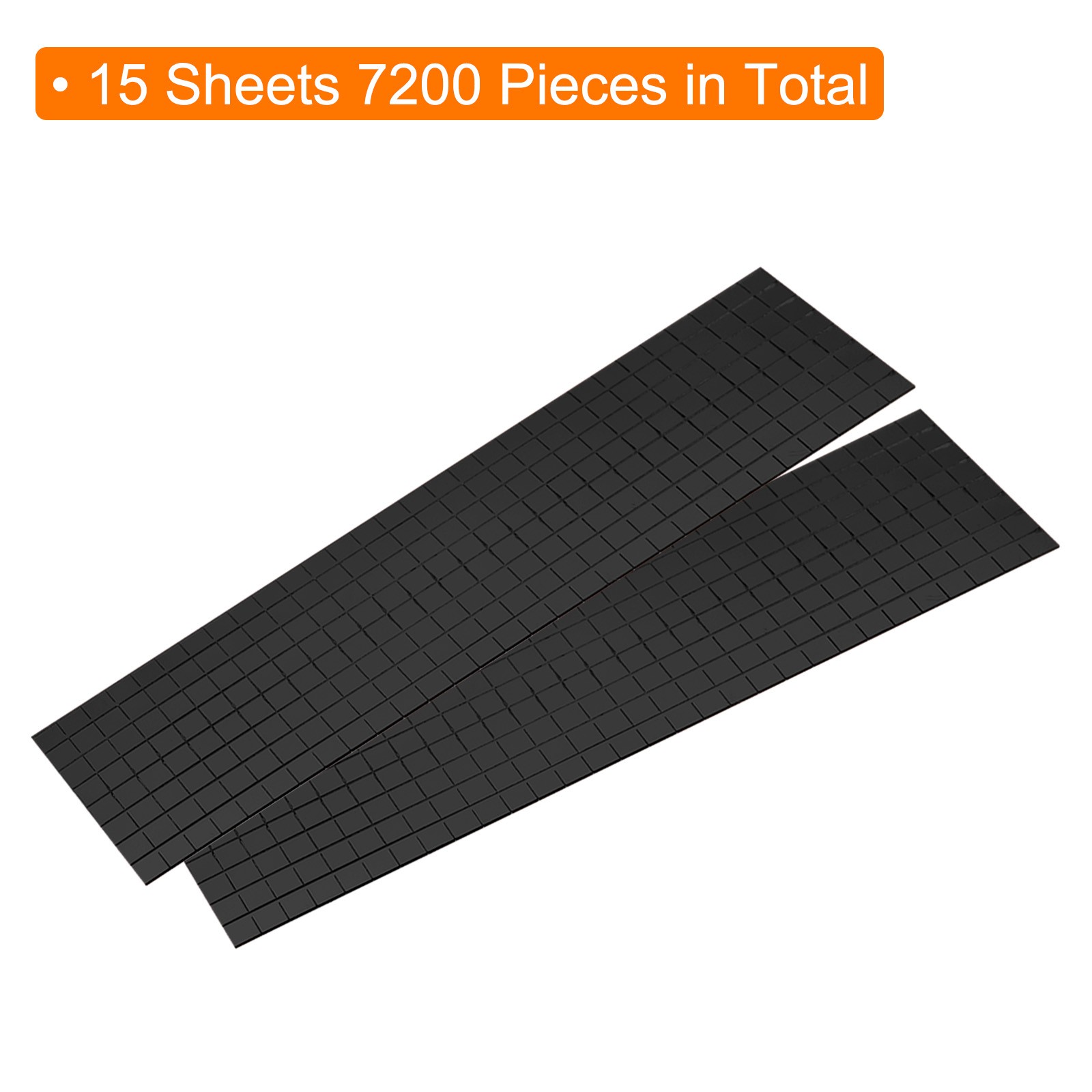 15 Sheet 7200 Pcs 5x5mm Self Adhesive Mirror Mosaic Tiles Sticker Black