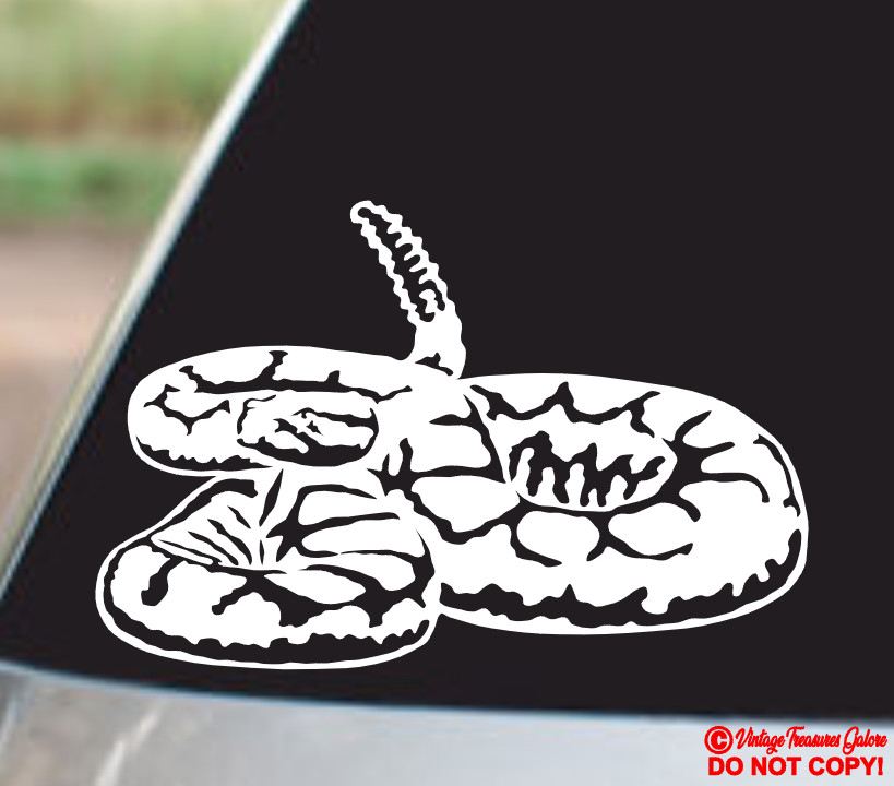 RATTLESNAKE Vinyl Decal Sticker Car Window Wall Bumper SNAKE REPTILE ANIMAL JDM