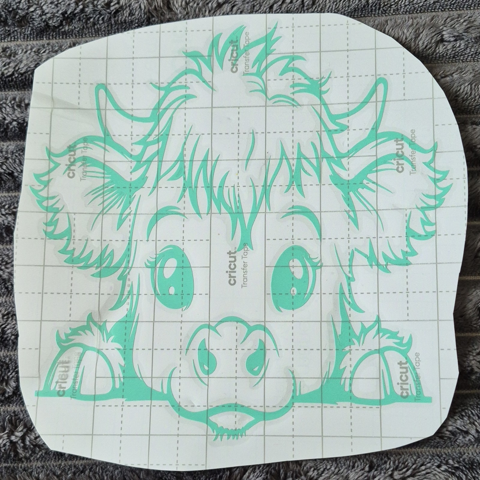 Cricut Cow Mint Green Vinyl Decal Self-Adhesive for Wall Adults Kids