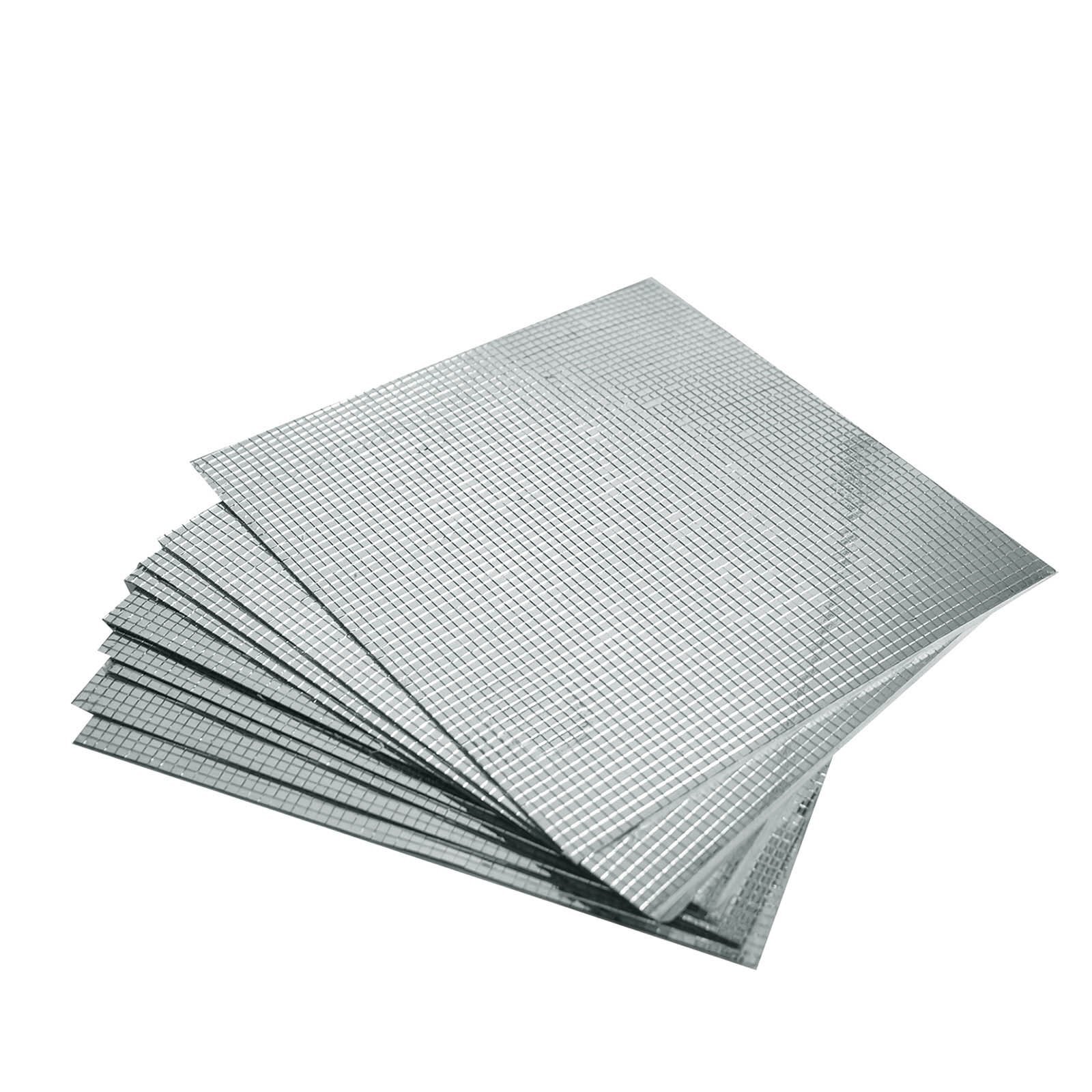 10 pcs 12"x12" Silver Mirror Mosaic Peel and Stick Tiles Wall Panels DIY