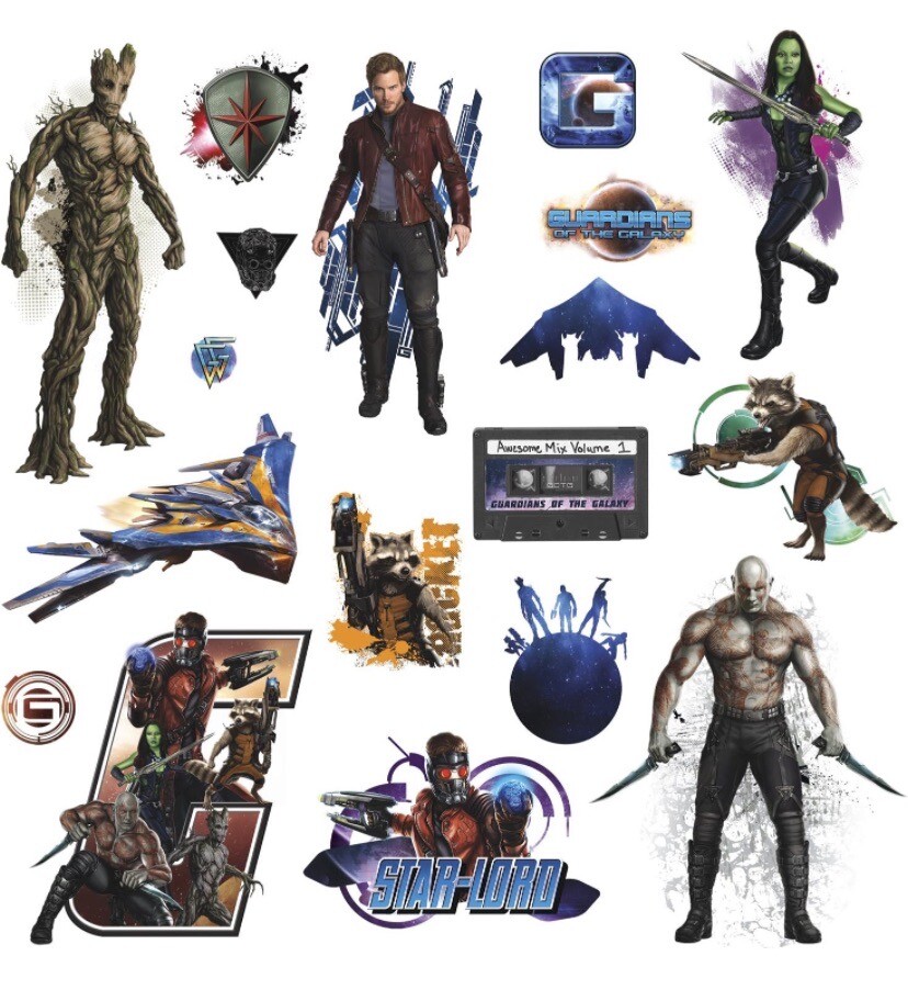 Marvel Guardians of the Galaxy Peel and Stick 18 Wall Decals RoomMates