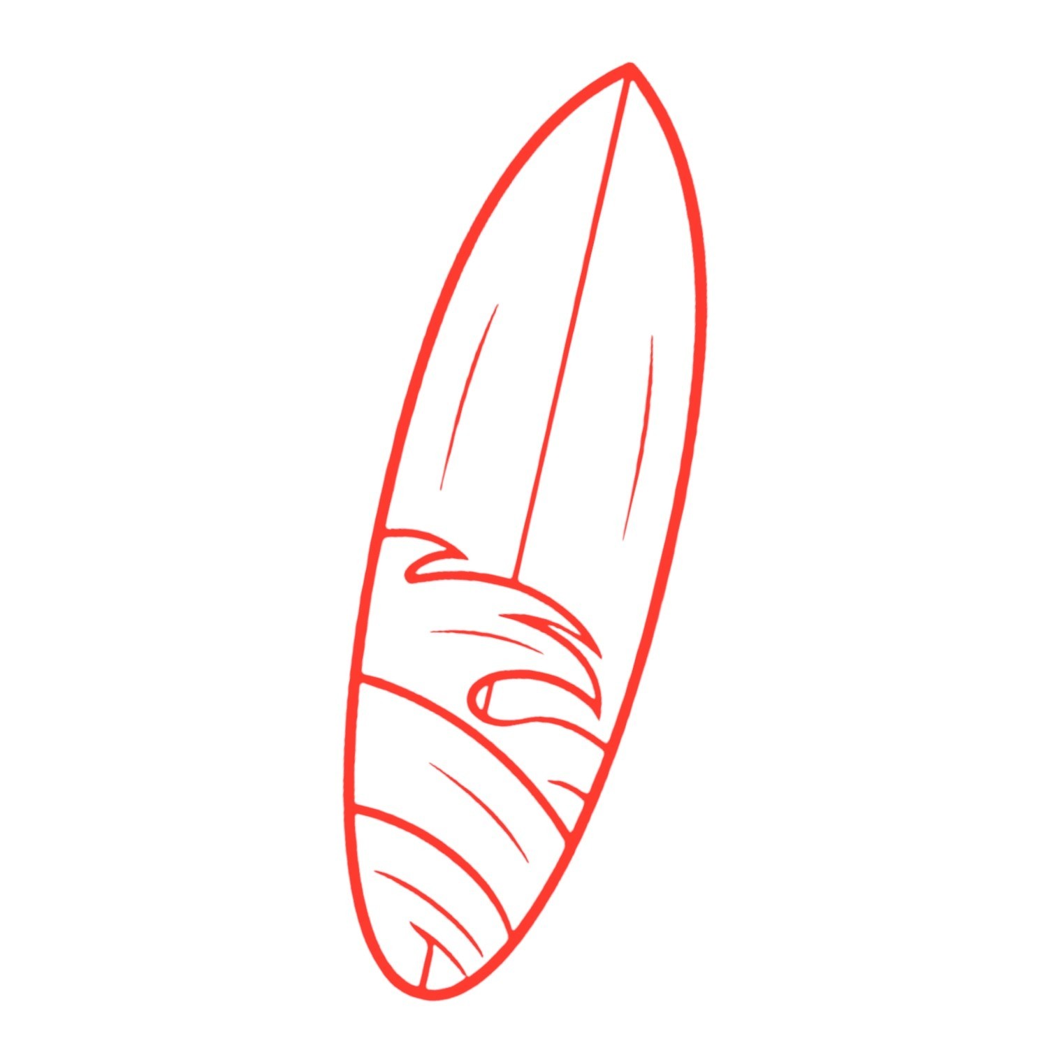 Surfboard Vinyl Decal for cars Windows Laptops Any Smooth Surface design #23