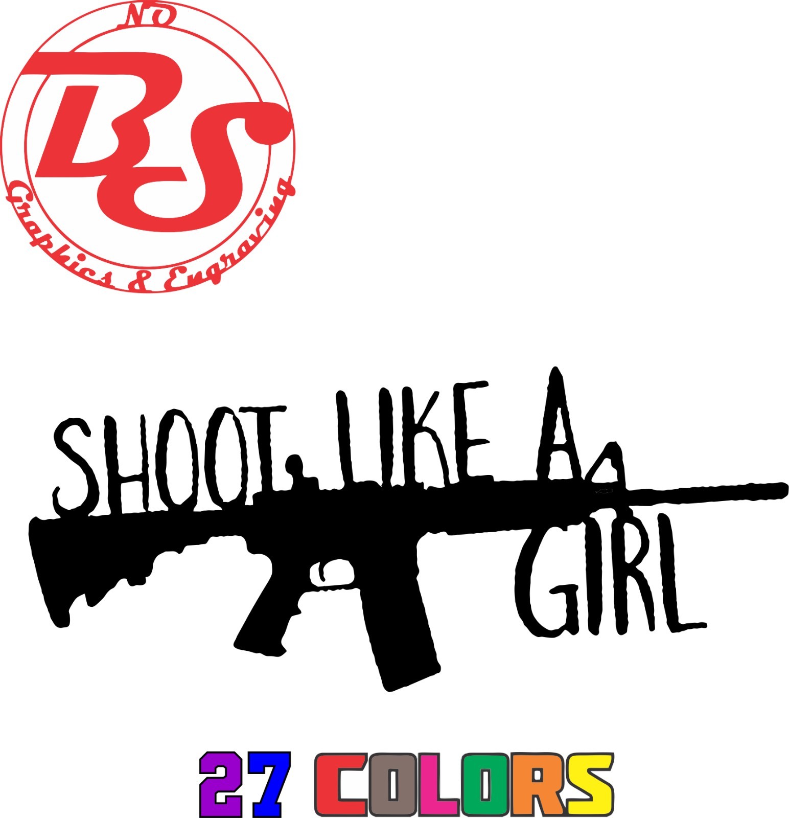 6" 2A Girl Power Vinyl Decal AR15 Pistol Sticker Gun AK47 Mom Female Woman noBS