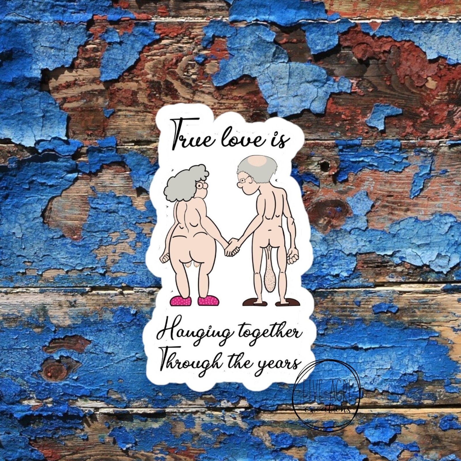 True Love Is Hanging Together Through The Years | Waterproof Sticker Decal